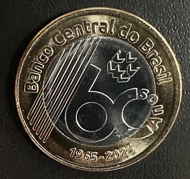 Moeda de Um Real Comemorativa aos 60 Anos do BC