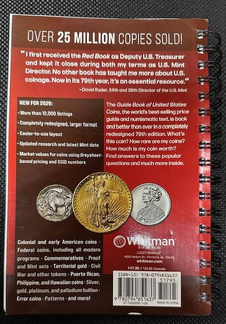 Catálogo Moedas Americanas Red Book 2026 79º Edição