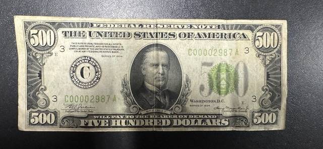 Catálogo Pick Nº 434 500 Dolares 1934
