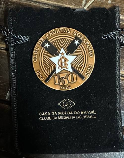 Medalha alusiva aos 130 anos do Clube de Regatas Botafogo