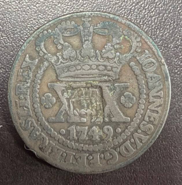 Catálogo Vieira Nº 098 XX Réis c/c Escudete 1749
