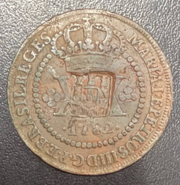 Catálogo Vieira Nº 244 XX Réis 1782 c/c Escudete