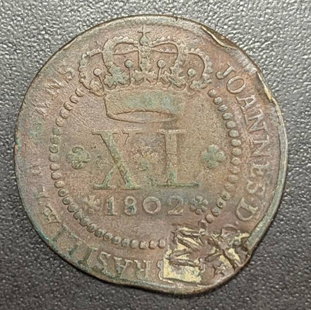 Catálogo Vieira Nº 748B XL Réis 1802 C/Carimbo M/X - Numismática