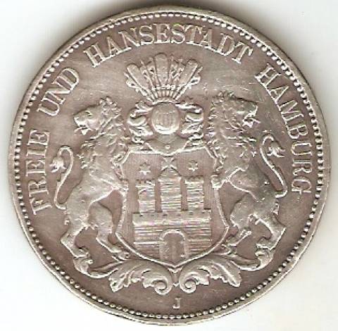 Alemanha Hamburg - Catálogo World Coins - KR. Nº 610