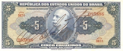 Catálogo Vieira Nº 017 - 5 Cruzeiros (1º Estampa) (Barão do Rio Branco)