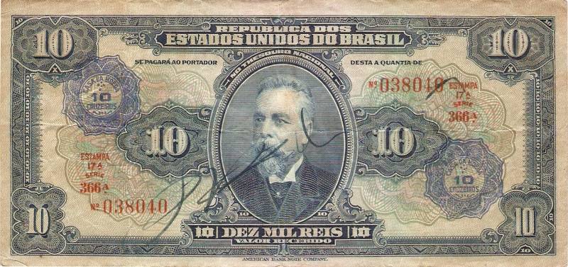 Catálogo Vieira Nº 003 - 10 Mil Réis C/C de (10 Cruzeiros)