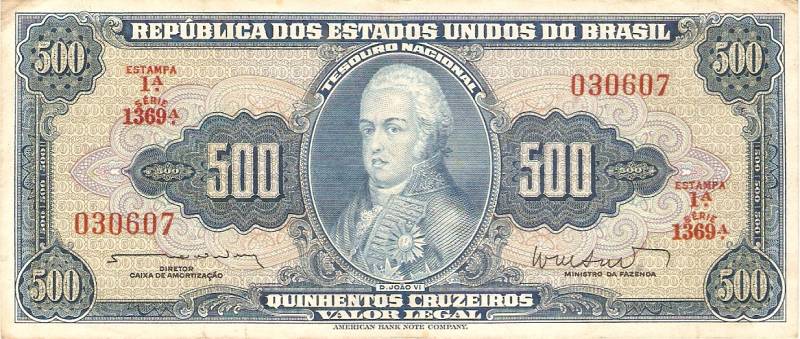 Catálogo Vieira Nº 047 - 500 Cruzeiros (D. João VI)