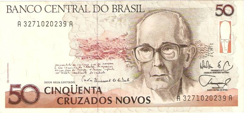 Catálogo Vieira Nº 204 - 50 Cruzados novos  (Carlos Drumond de Andrade)