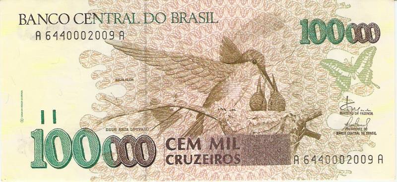 Catálogo Vieira Nº 230 - 100.000 Cruzeiros  (Beija Flor)