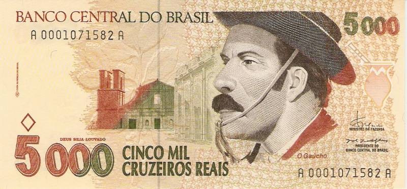 Catálogo Vieira Nº 239 - 5000 Cruzeiros Reais (Gaúcho)