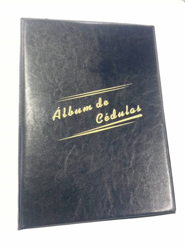 Álbum Grande de Cédulas com capacidade para 80 cédulas.