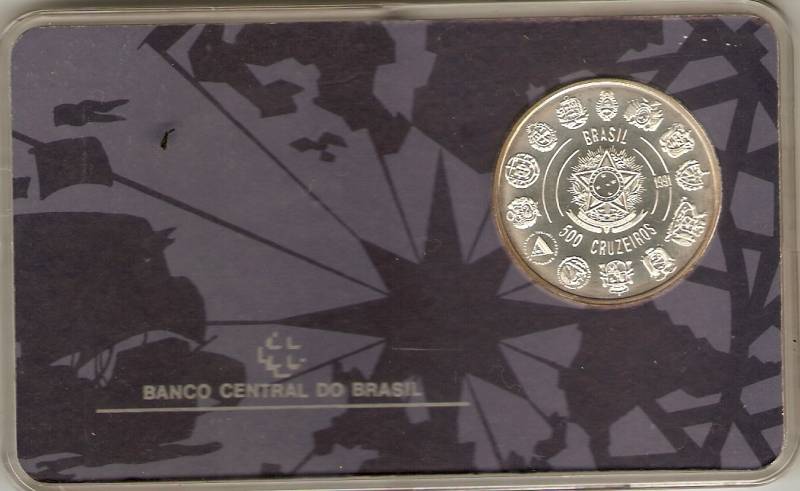 Catálogo Vieira Nº 595 - 500 Cruzeiros (5º Cent. do Descobrimento da América)