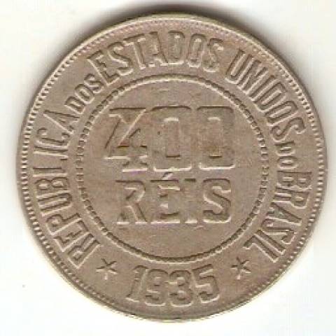 Catálogo Vieira Nº 122 - 400 Réis (Níquel)