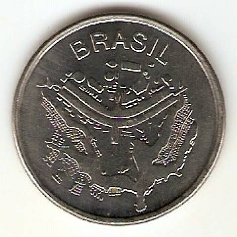Catálogo Vieira Nº 170 - 50 Cruzeiros (Traçado do Plano Piloto de Brasília) (Aço)