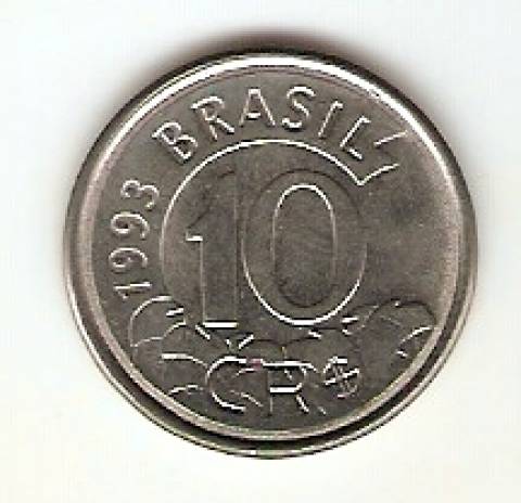 Catálogo Vieira Nº 3 - 10 Cruzeiros Reais (Tamanduá) (Reforma Monetária) (Aço)