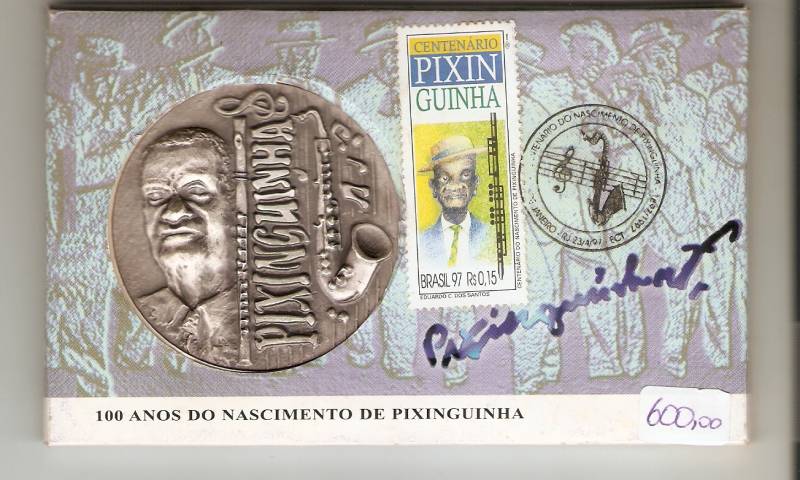 Medalha de Prata Comemorativa aos 100 Anos do Nascimento do Pixinguinha.