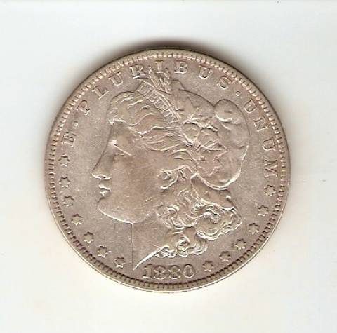 Moeda de Prata USA - 1 Dollar - Morgan - Asa Aberta Datas Variadas