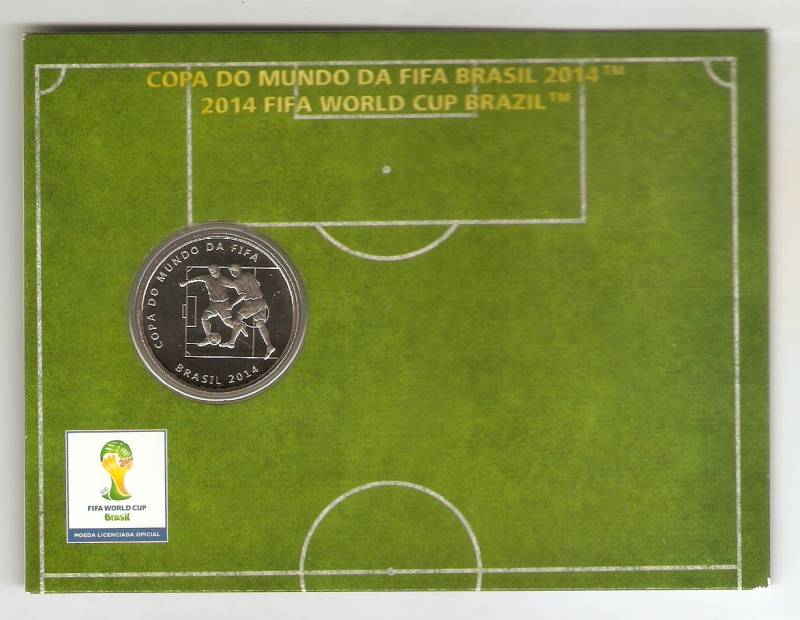 Moeda de Niquel Comemorativa Oficial da Copa do Mundo Brasil 2014 - O DRIBLE