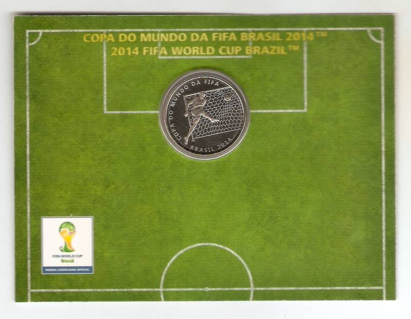 Moeda de Niquel Comemorativa Oficial da Copa do Mundo Brasil 2014 - O GOL
