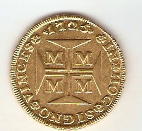 Catálogo Vieira Nº 094 - 10.000 Réis 1725 MMMM (Ouro)