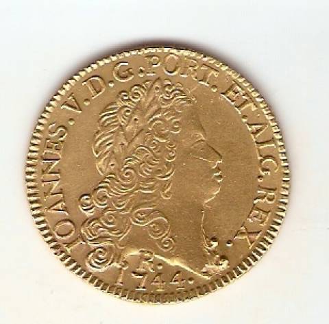 Catálogo Vieira Nº 146 - 6.400 Réis 1744 R (Ouro)