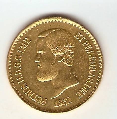 Catálogo Vieira Nº 619 - 20.000 Réis 1852 - D. Pedro II (Ouro)
