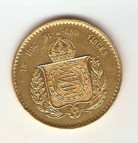Catálogo Vieira Nº 619 - 20.000 Réis 1852 - D. Pedro II (Ouro)