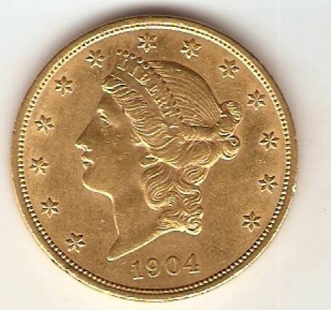 Moeda de Ouro 20 Dollars - Liberty