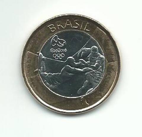 Moeda de Um Real Comemorativa aos Jogos Olímpicos Rio 2016 - Rugby