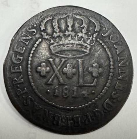 Catálogo Vieira Nº 422 XL Réis 1814B