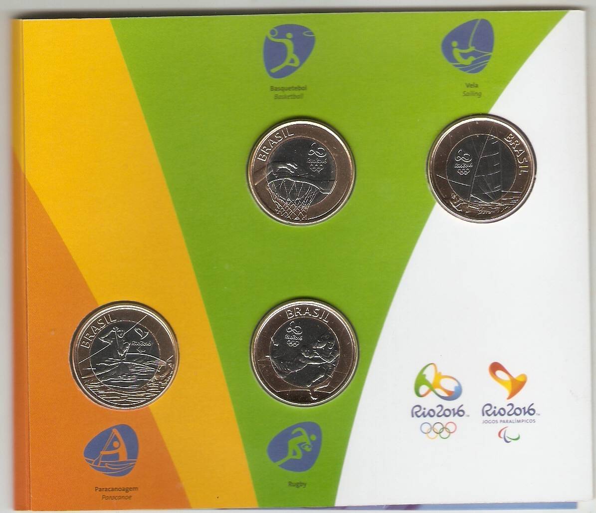 Cartela Com A Segunda Serie Das Moedas Das Olimpiadas E Paraolimpiadas Rio 2016 Numismatica Vieira
