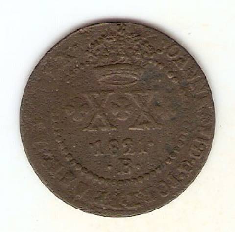 Catálogo Vieira Nº 502 XX Réis 1821B