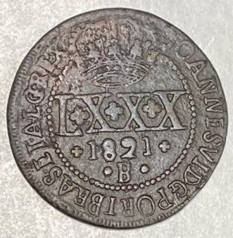 Catálogo Vieira Nº 494 - LXXX Réis 1821B