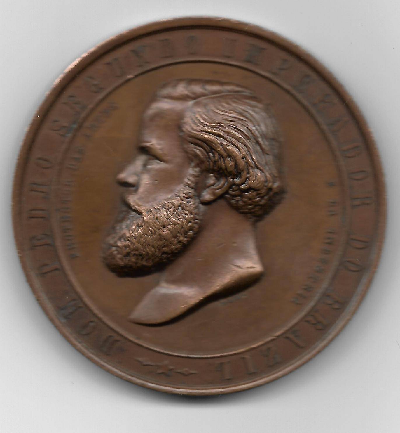 Medalha de Bronze - D.Pedro II Imperador do Brasil - Quarta Exposição.