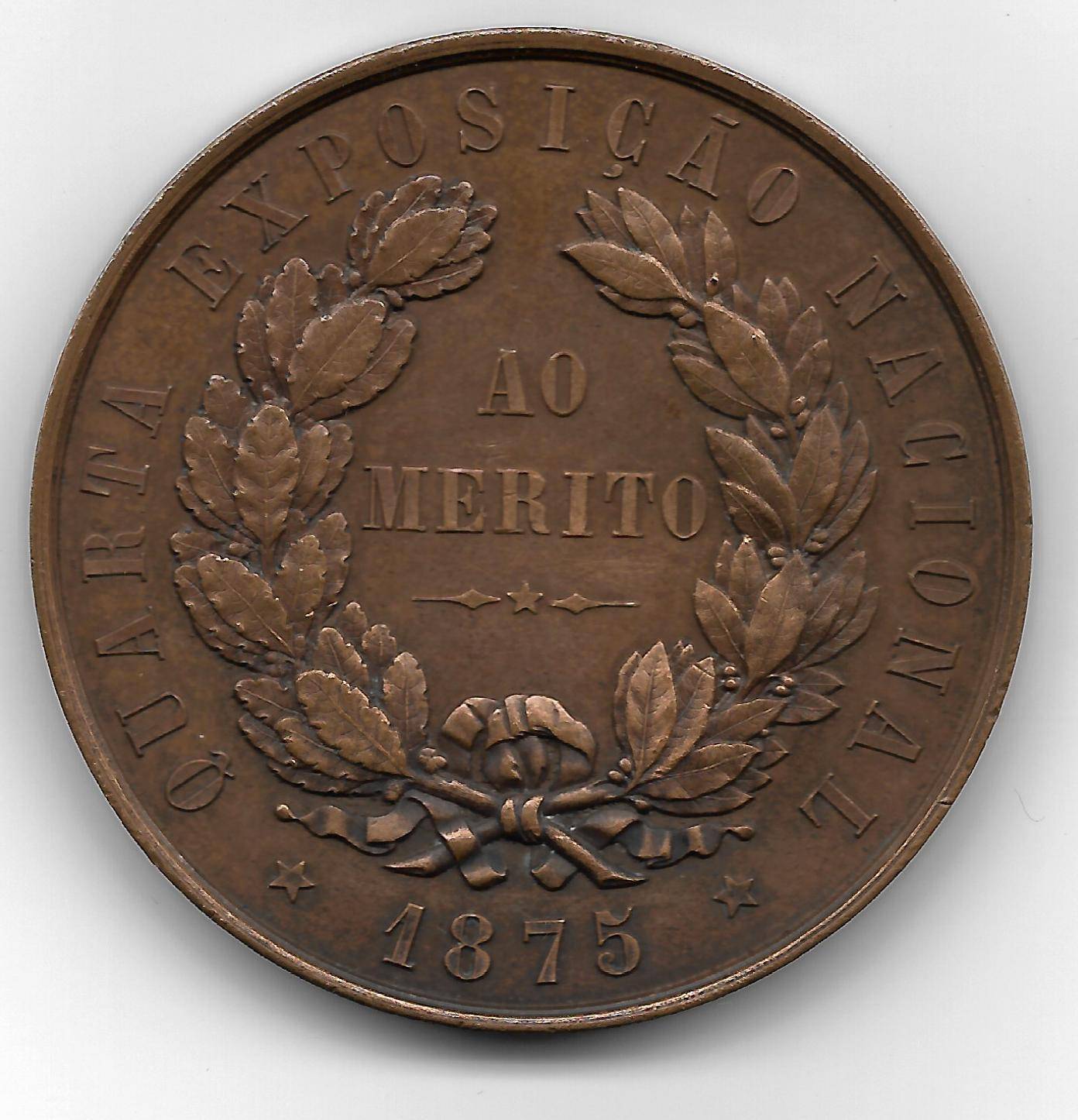 Medalha de Bronze - D.Pedro II Imperador do Brasil - Quarta Exposição.