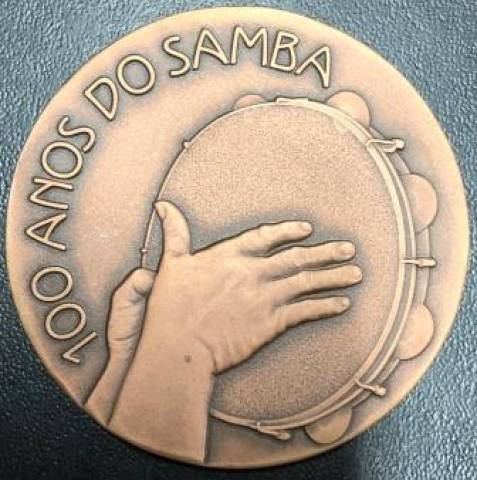 Medalha comemorativa 100 anos samba