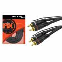 Cabo 2 RCA X 2 RCA preto 5mt