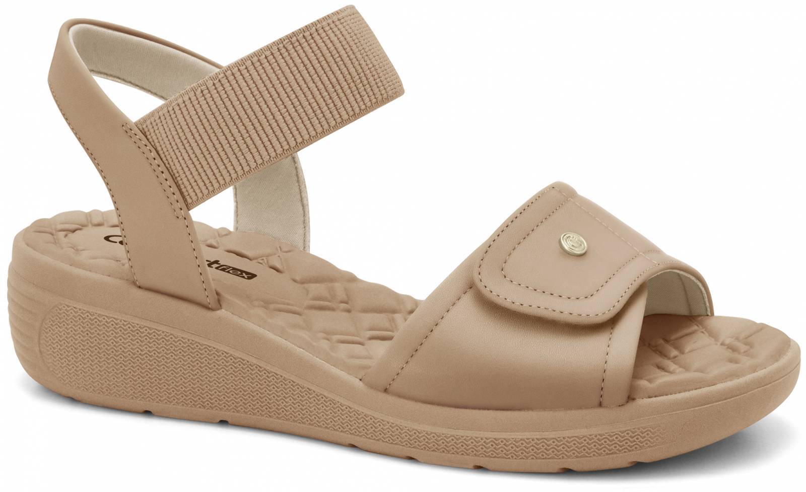 Sandália Anabela SandÃ¡lia Feminina Rasteira Comfortflex SANDALIA