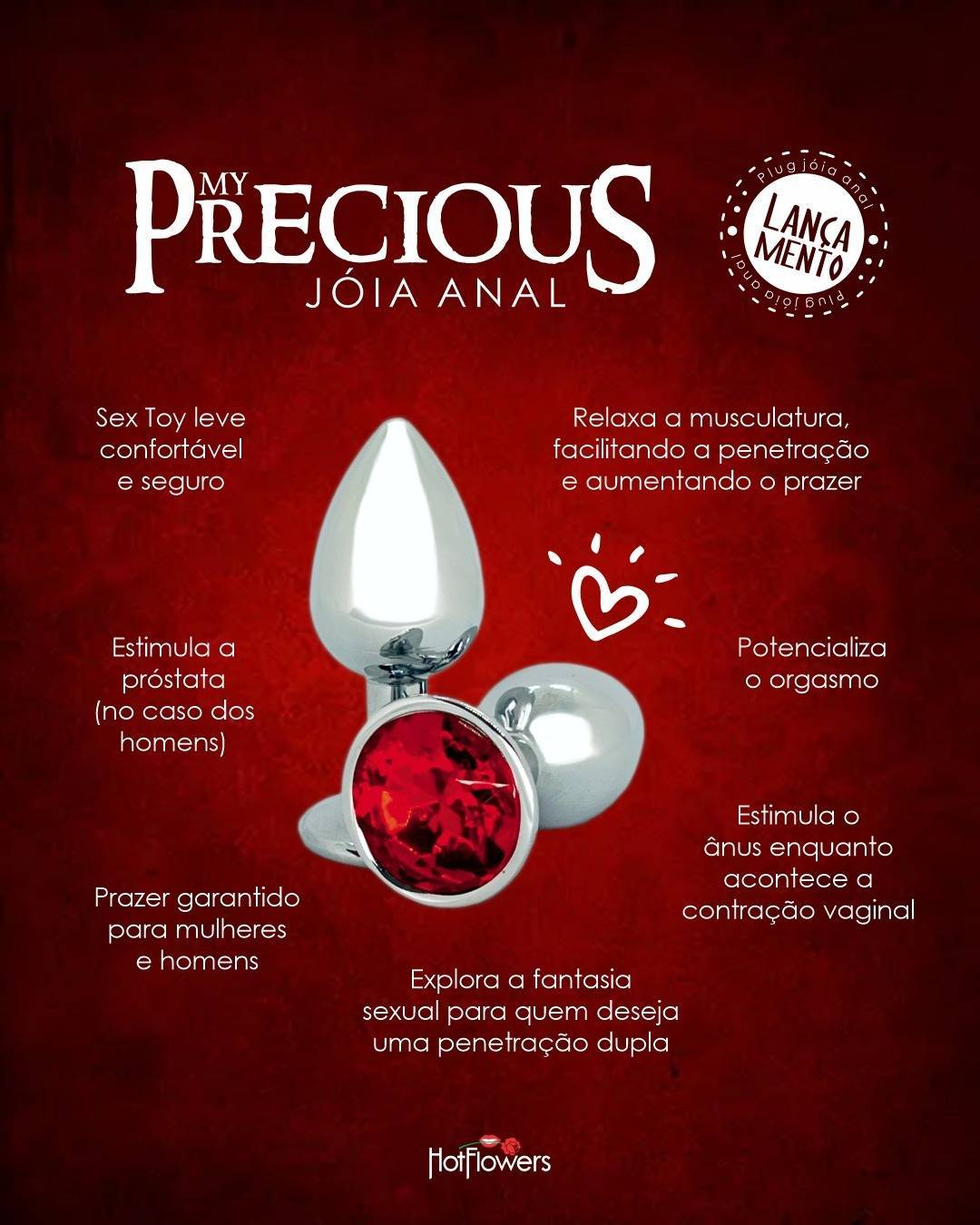 PLUG MY PRECIOUS- Plug Anal com Joia na Base