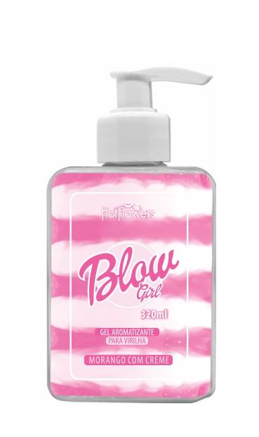 BLOW GIRL-Mix de gel e creme beijável com aroma irresistível de morango com creme.