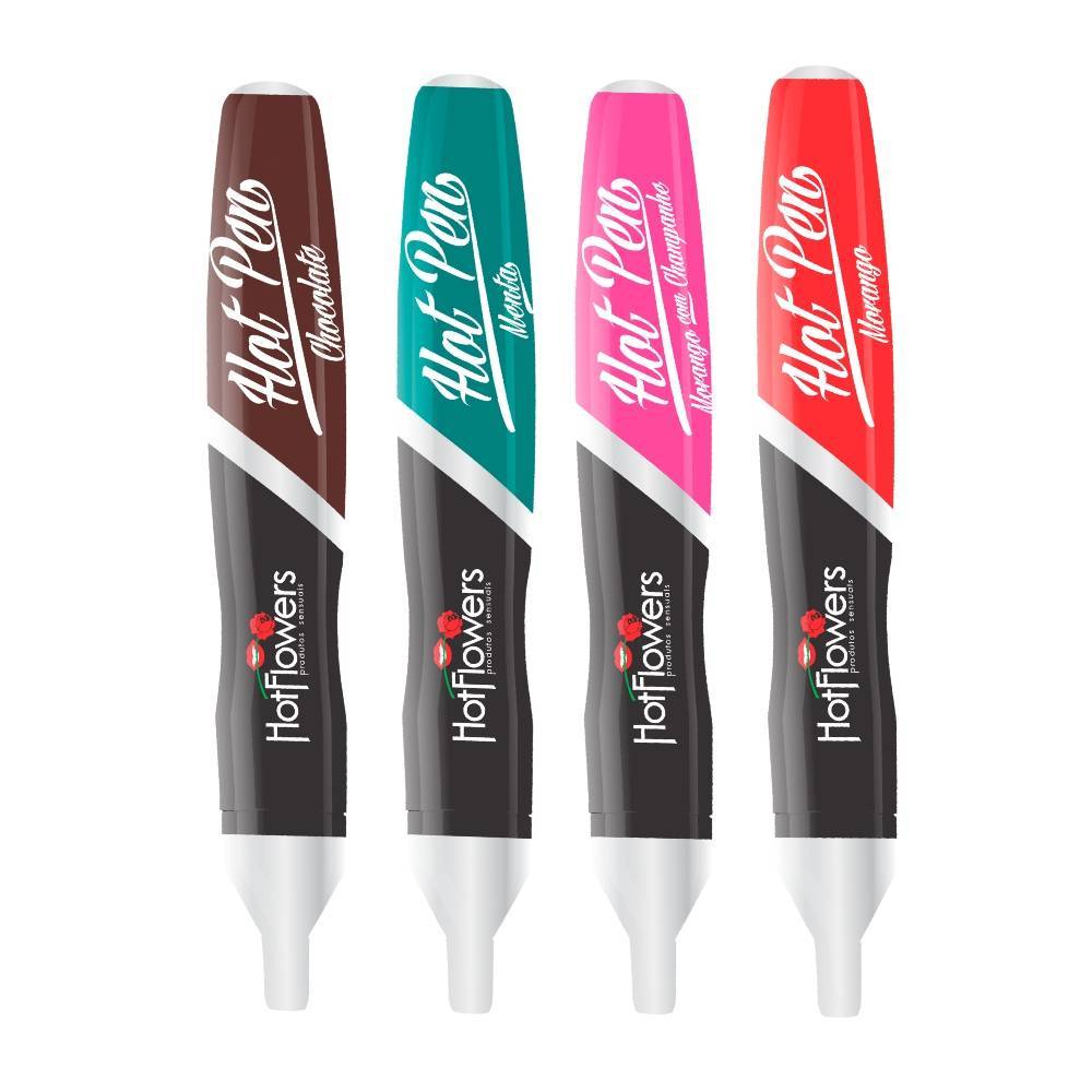 HOT PEN- Caneta com carga Aromatizada ideal para preliminares e sexo oral. 
