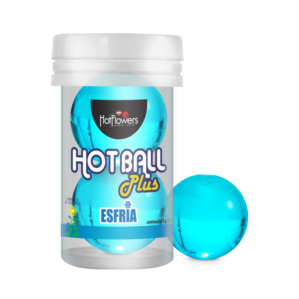 HOT BALL PLUS ESFRIA- Provoca na pele uma sensação de refrescância.