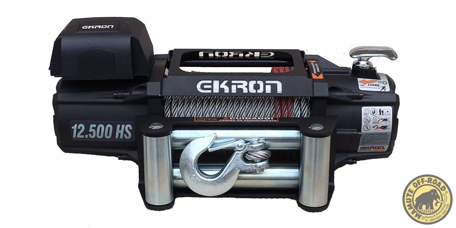Guincho Elétrico Ekron E12500 Cabo Aço Mamute Off-Road