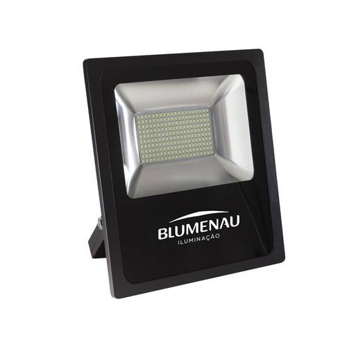Refletor LED 30W Slim Blumenau Preto 6000K Luz Branca