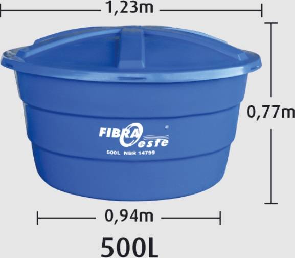 Caixa D'agua Plástica Fibraoeste 500l 