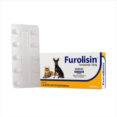 Medicamento Vetnil Furolisin Blister com 10 comprimidos 10mg