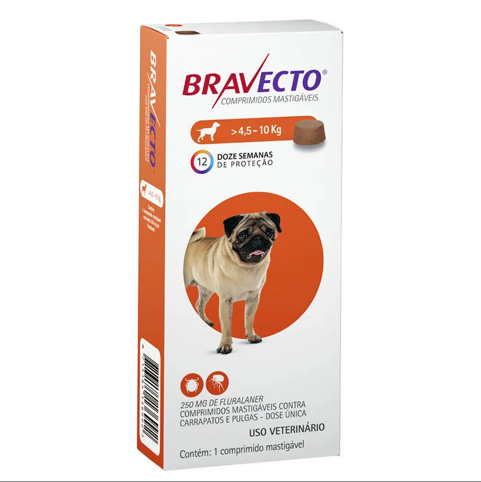 Bravecto 4,5 - 10kg - Aupetmia Petshop