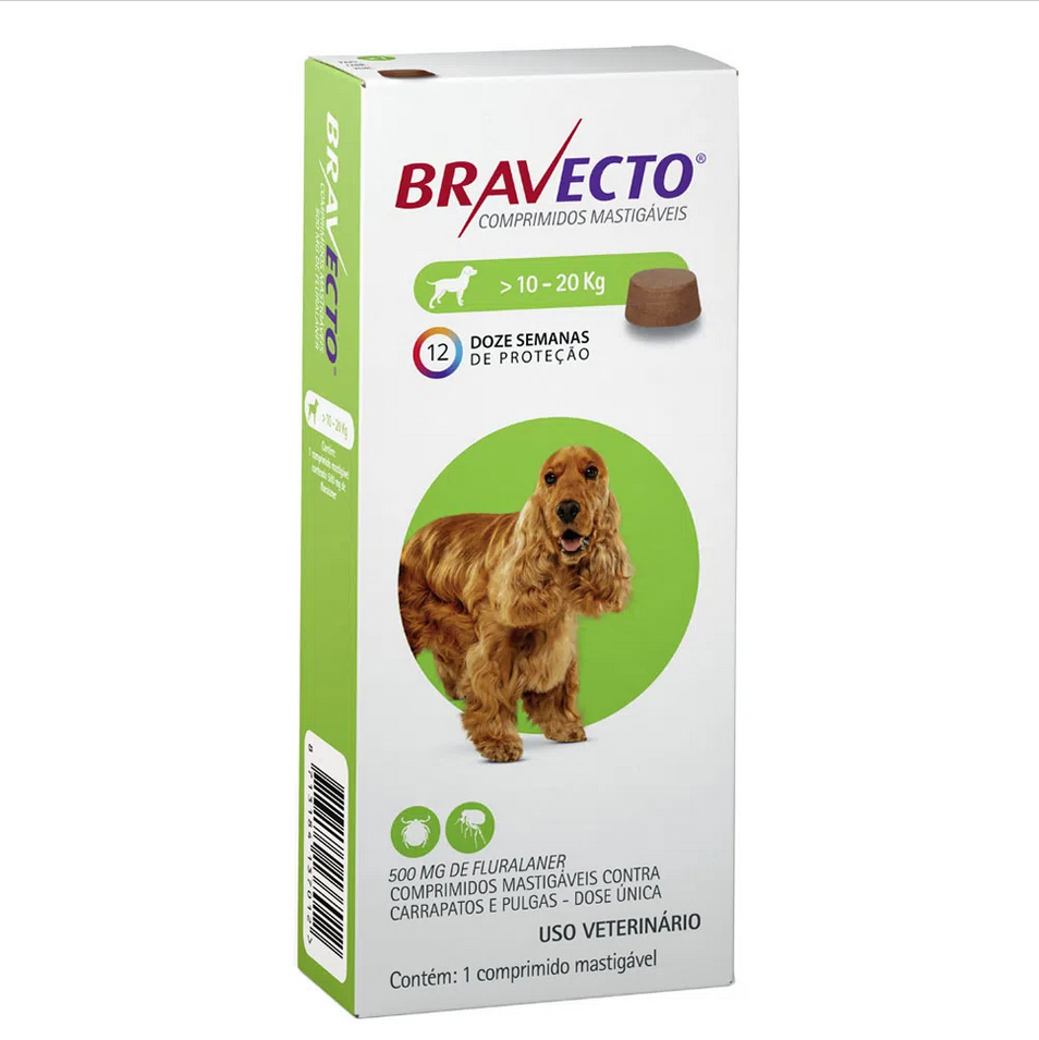 Bravecto 10 - 20kg - Aupetmia Petshop