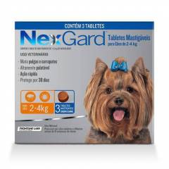 Antipulgas Nexgard Cães 2 à 4kg 3 Tabletes