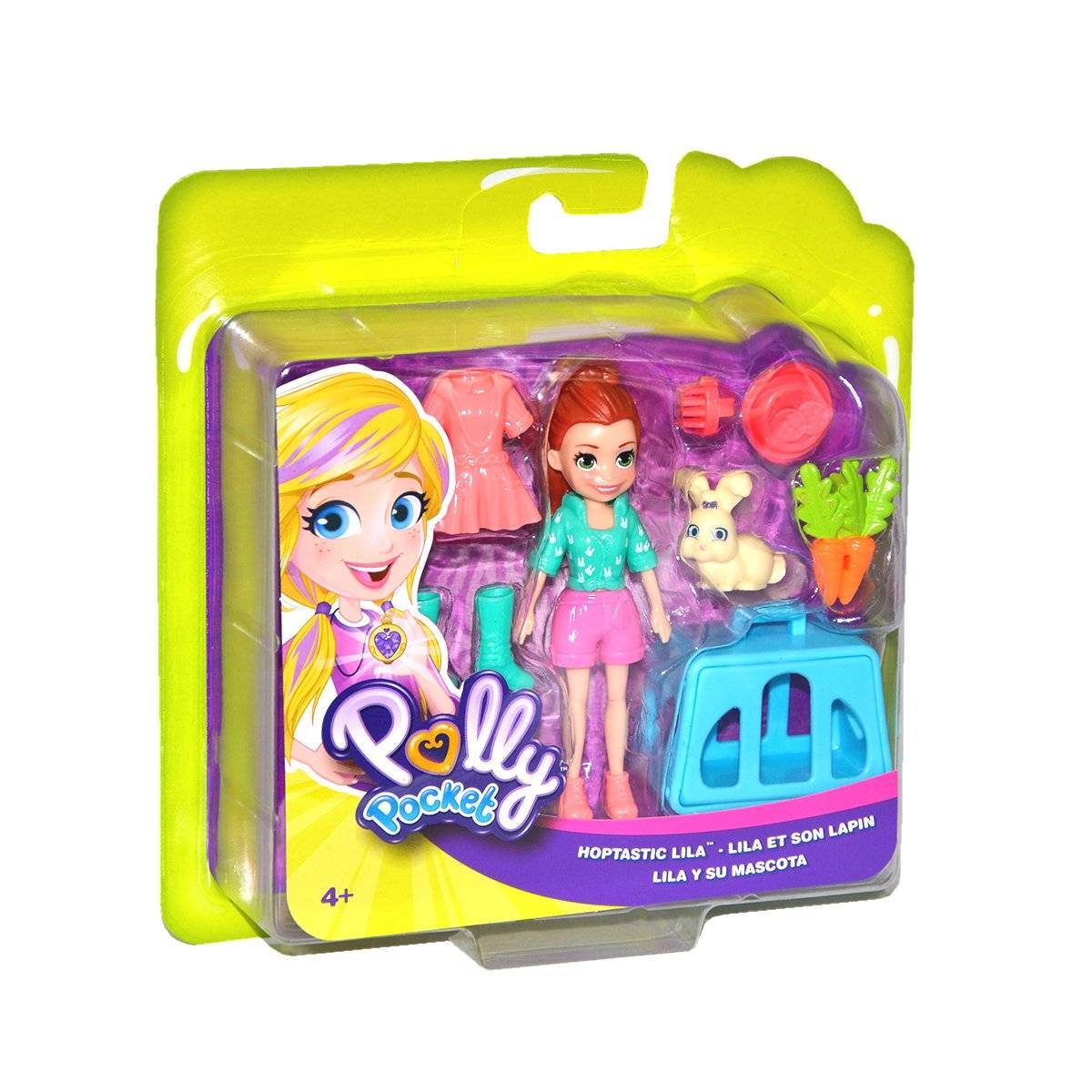 Lila e Coelhinho Polly Pocket - Mattel GDM11 - Noy Brinquedos